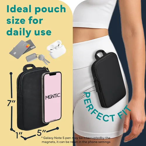 Miniatura 4 de Soporte de teléfono para correr para hombres y mujeres – Bolsa magnética para caminar, trotar y hacer ejercicio – Se sujeta en la pierna, el pecho