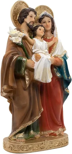 Miniatura 2 de Estatua de interior de la Sagrada Familia Cuenta con María y José sosteniendo al niño Jesús Decoración cristiana clásica para el hogar Gran