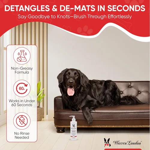 Miniatura 4 de Warren London Acondicionador hidratante de mantequilla sin enjuague para perros Loción para piel y pelaje Acondicionador de aloe para cachorros