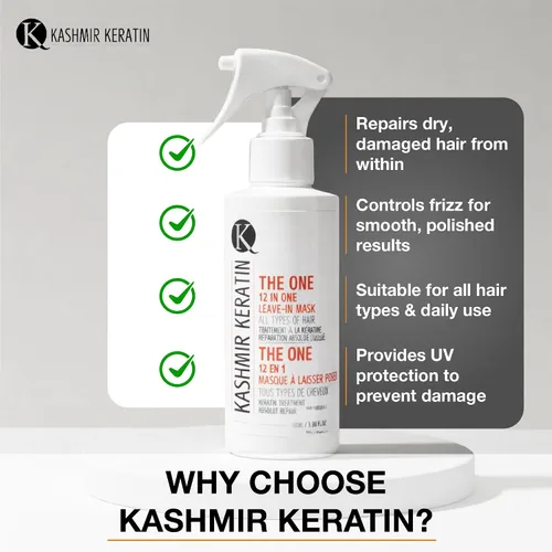 Miniatura 7 de Kashmir Keratin THE ONE - Acondicionador sin enjuague 12 en 1 en spray para el tratamiento del cabello (3.38 onzas líquidas) desenreda, suaviza
