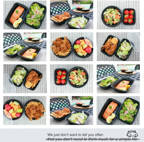 Miniatura 7 de Recipientes pequeños para preparación de comidas, tapas individuales, paquete de 12 unidades, 12 onzas, almacenamiento de alimentos, sin BPA