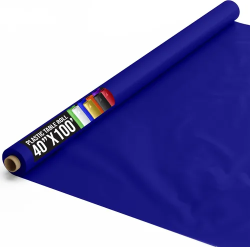 Miniatura 100 de Exquisito rollo de mantel de mesa de plástico aqua de Party Solids 4 piezas 40" X 300' Rollo de mantel de mesa de plástico - Rollos de mantel