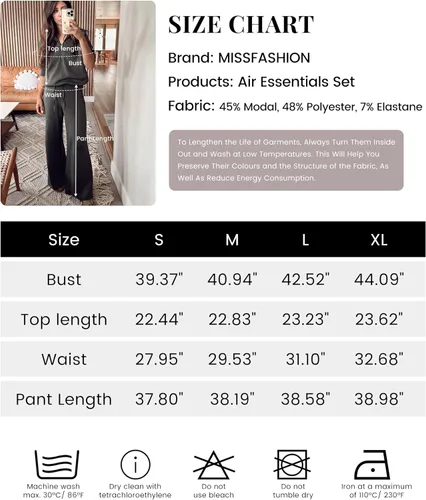 Miniatura 3 de Air Essentials - Conjunto de 2 piezas para mujer, sudadera con media cremallera, pantalón de pierna ancha, conjunto de ropa de descanso