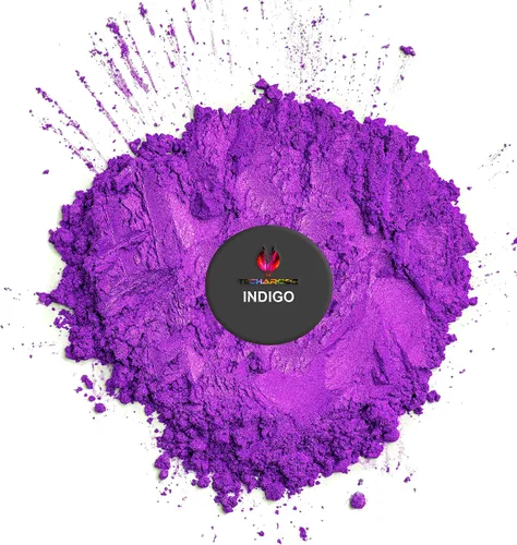 Miniatura 2 de Polvo de mica morado índigo para resina epoxi, 1.98 oz/2 onzas, tarro - Polvo de pigmento de resina de 2 tonos TECHAROOZ para brillo de labios, 8