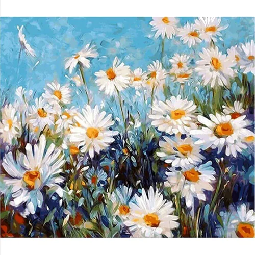 Miniatura 11 de Pintura por números para adultos, 16 x 20 pulgadas, pintura acrílica por números para adultos, principiantes, niños, Calavera Girl Kit de pintura