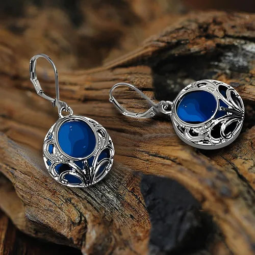 Miniatura 3 de Handmade Women's Earrings,Recycled Vintage Mason Jar and Vintage lace lever hollowed out rear earrings,earrings for women,jewelry boxes for