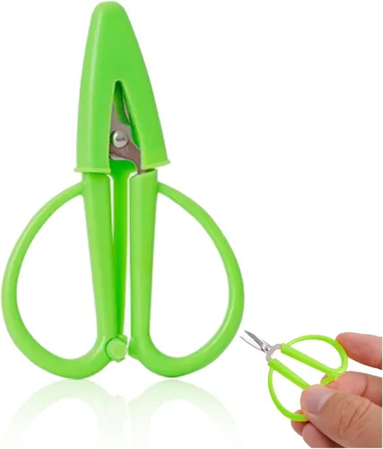 Miniatura 8 de Juego de 3 mini tijeras – Tijeras pequeñas de viaje con tapa, tijeras portátiles para costura, manualidades e hilo, colores surtidos