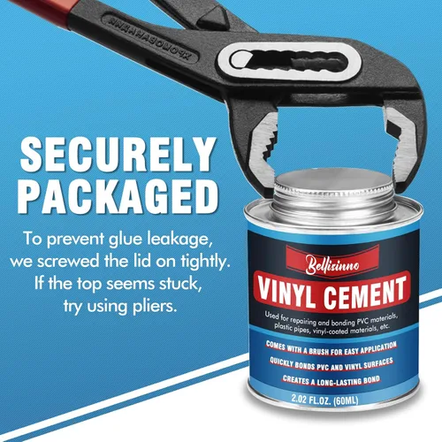 Miniatura 7 de Cemento de vinilo con cepillo, pegamento de vinilo para inflables, cemento de PVC de alta resistencia para revestimientos de piscinas, lonas