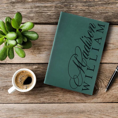 Miniatura 5 de Personal Leather Journal Notebooks 12 Design, 9 Color - Teal Journal for Women, Men - Custom Notebook to Write in - Diary for Girls, Women