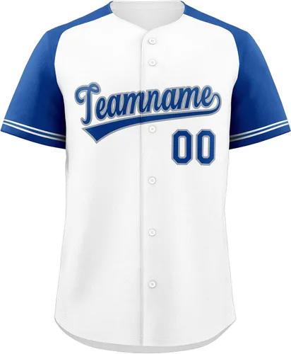 Miniatura 12 de Camisetas de béisbol personalizadas con botones de manga corta, número de nombre cosido personalizado / impreso para adultos y jóvenes