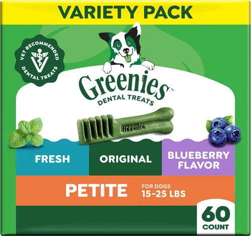 Miniatura 19 de Greenies - Golosinas naturales de cuidado dental para perros pequeños, sabor fresco, paquete de 12 onzas (20 unidades)