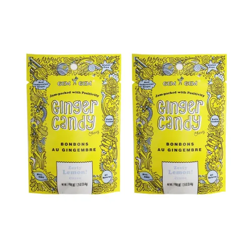 Miniatura 5 de Gem Gem Caramelo de jengibre masticable totalmente natural, 1.25 oz (paquete de 2) (jengibre)