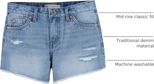 Miniatura 47 de Levi's Kids Girls Girlfriend Fit Short Shorts (Niños grandes)