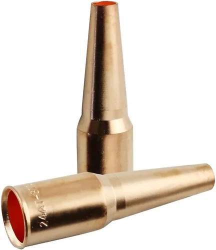 Miniatura 2 de WeldingCity Paquete de 2 boquillas de gas 24A-37-SS (tope corto) 3/8" para pistola de soldadura MIG Tweco Professional #3/#4 y Lincoln 300-450