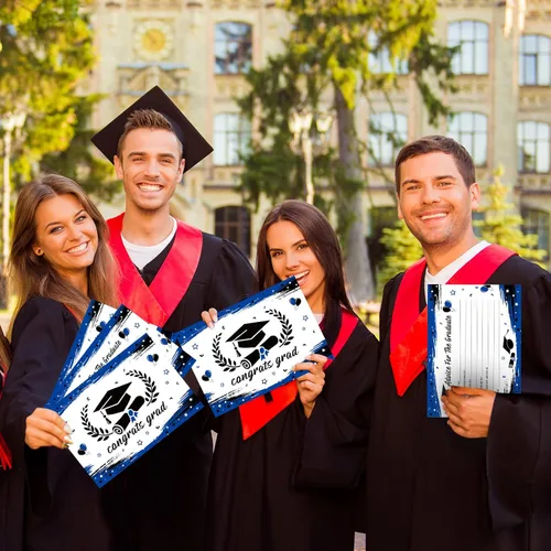 Miniatura 6 de Funrous 64 tarjetas de consejos 2026, suministros para fiesta de graduación, tarjetas de graduación de deseos a granel, felicitaciones de graduación