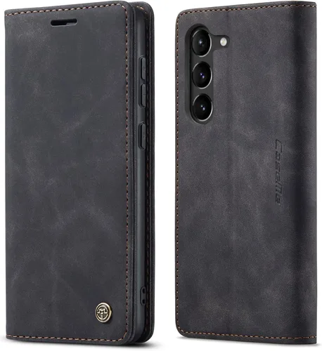 SINIANL Funda de piel para Samsung Galaxy S23, estilo vintage, tipo cartera, plegable, con función atril, ranuras para tarjetas, funda protectora