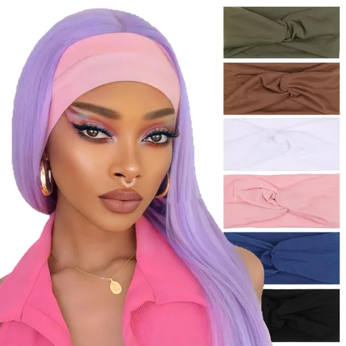 Miniatura 23 de XTREND 6 piezas de diademas para mujer, bandas elásticas cruzadas torcidas, diademas para yoga, entrenamiento, antideslizantes, suaves