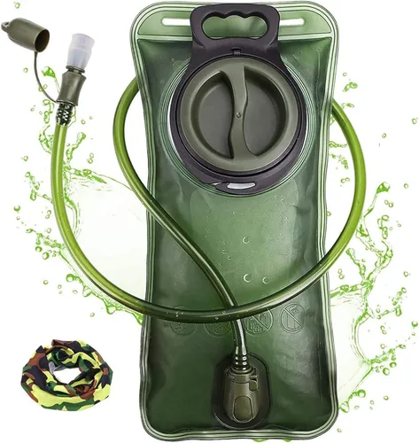 Miniatura 11 de Vejiga de hidratación, vejiga de agua de 1.5-2-3L para mochila de senderismo, bolsa de almacenamiento de depósito de agua libre de BPA a prueba