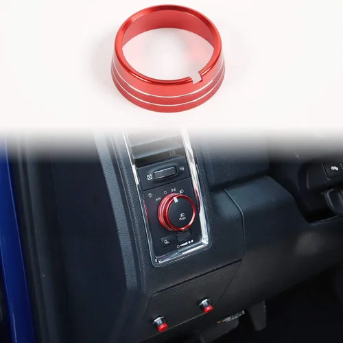 Miniatura 17 de Voodonala para Dodge RAM - Cubierta de perilla selectora de ajuste de interruptor de faro delantero de aluminio para Dodge RAM 2010-2017, accesorios