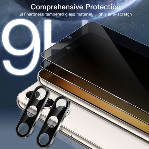 Miniatura 6 de JETech Protector de Pantalla de Privacidad para Samsung Galaxy S23 5G 6.1 Pulgadas con Protector de Lente de Cámara, Película de Vidrio Templado