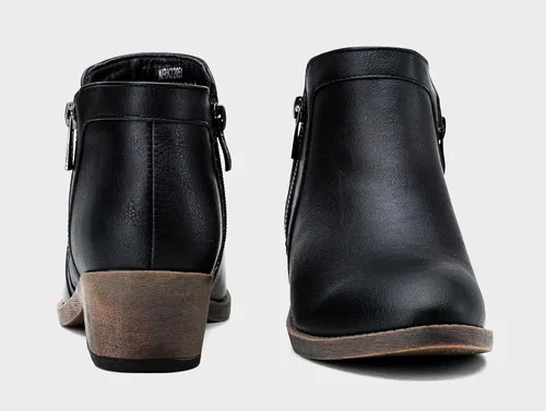 Miniatura 6 de Jeossy Botas de tobillo clásicas 9618 para mujer, botas de tacón grueso sin cordones para mujer