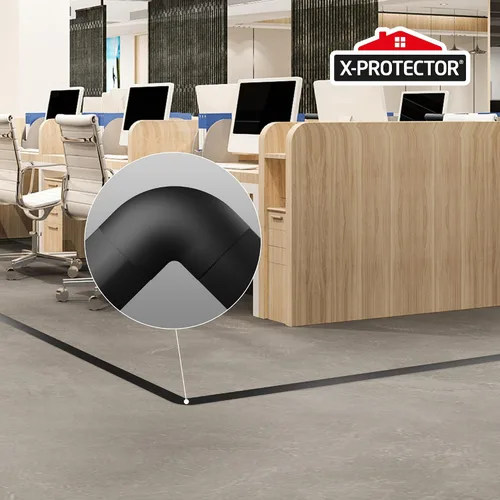 Miniatura 6 de Esquinas para cubiertas de cables de suelo de X-Protector - 4 UNIDADES - Material de silicona - Color negro - Autoadhesivas - Compatibles solo