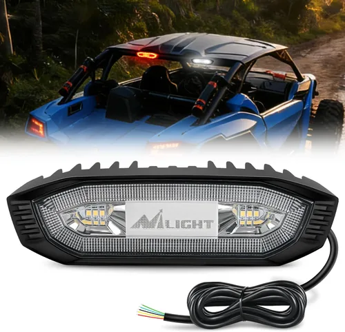 Miniatura 10 de Nilight Luz trasera LED ovalada de 6 pulgadas para remolque, roja, blanca y ámbar, 6 piezas, impermeable, parada, freno, señales de giro, reversa