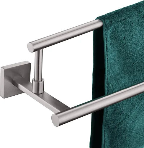 Miniatura 17 de KOKOSIRI Toalleros de baño de 36 pulgadas, rieles dobles para toallas, portatollas negro mate extralargo para cocina, inodoro, acero inoxidable