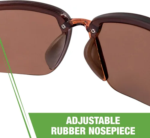 Miniatura 5 de Crossfire ES5 Gafas de Seguridad Premium, Marco Ultraligero y Pieza Nasal Ajustable Lente marrón polarizado
