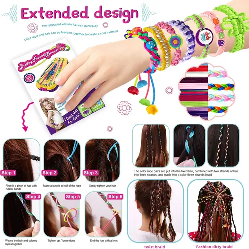 Miniatura 4 de Kit de fabricación de pulseras de la amistad, juguetes, para niñas de 7, 8, 9, 10, 11, 12 años, ideas de regalo, presente de cumpleaños