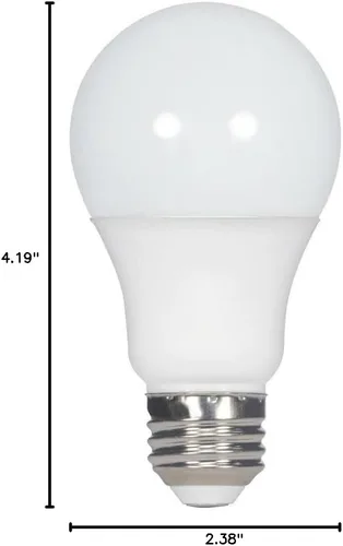 Miniatura 2 de Satco S8920 - Bombilla mediana con acabado de 4.19 pulgadas, blanco esmerilado