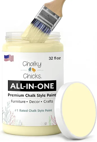Miniatura 211 de Chalky Chicks - Pintura mate a la tiza, no requiere lijado, 4 onzas líquidas, color gris oscuro (Gun Metal Gray), para muebles, pintura sin Gris