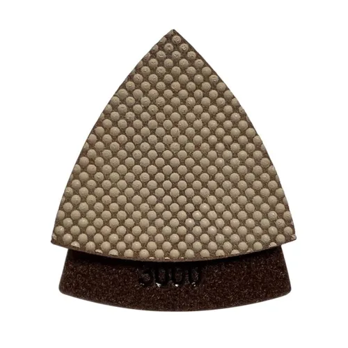 Miniatura 4 de Almohadillas de pulido triangulares de diamante de 3 "para multiherramientas oscilantes, altura de segmento de 0.118 in, galvanizado, grano 60