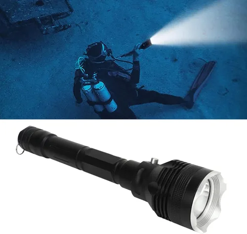 Miniatura 4 de Luz de buceo, linterna de buceo súper brillante de 8000 lúmenes, luz de buceo compacta con 3 modos, linterna sumergible IPX8, para buceo submarino