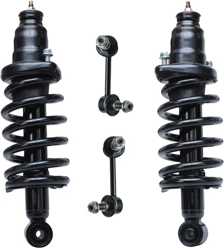 Miniatura 86 de Detroit Axle - Kit de 4 piezas RWD Puntales Delanteros Barras Estabilizadoras para Ford F-150 2021 2022 2023 2024, 2 Puntales con Resorte Helicoidal