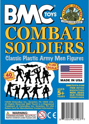 Miniatura 7 de BMC Classic - Figuras de soldado de plástico para hombre, 40 unidades, color azul, fabricadas en Estados Unidos