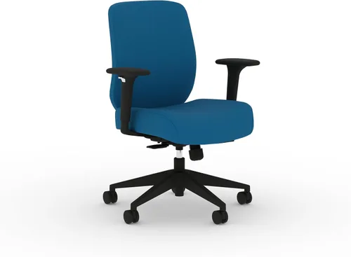 Miniatura 7 de HON Altern Silla de oficina ergonómica de tela, silla de escritorio con respaldo bajo con brazos ajustables, deslizamiento de asiento, inclinación