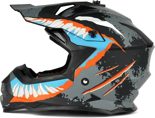Miniatura 2 de Orthrus Off-Road Motorcycle Helmet for Adult ATV, Motorcross, Dirt Bike, and Snowmobile Enthusiasts
