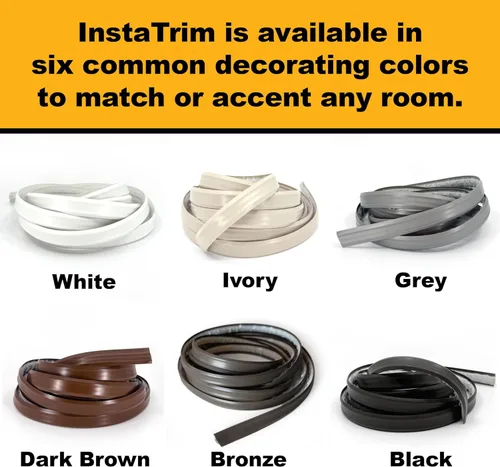 Miniatura 7 de InstaTrim The Original Flexible Trim – Cinta adhesiva negra de 1/2 pulgada de ancho de 10 pies – Recorte adhesivo con muchos usos, incluyendo