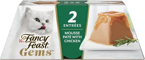 Miniatura 14 de Fancy Feast Gems Pate - Mousse de comida para gatos con atún y un halo de salsa sabrosa para gatos, paquete de 8, cajas de 4 onzas