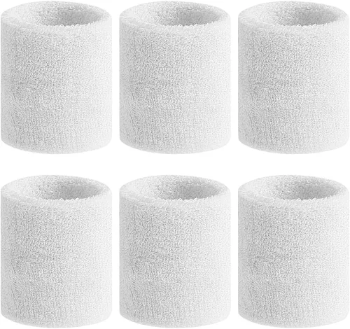 Miniatura 27 de BEACE Bandas para el sudor - Muñequeras deportivas para hombres y mujeres - Absorción de humedad, tela de rizo de algodón atlética para tenis