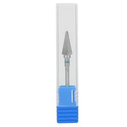 Miniatura 2 de Brocas para uñas, brocas de acero de tungsteno para manicura de manicura, cabezal de pulido de manicura de pedicura eléctrica, brocas de cono Azul