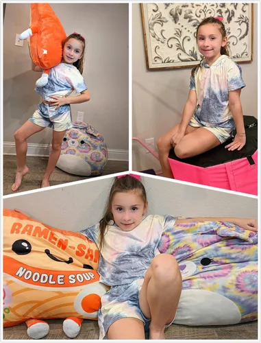 Miniatura 2 de Arshiner Conjunto deportivo de dos piezas para niñas de manga corta y pantalones cortos