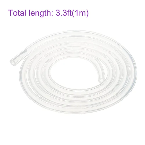 Miniatura 4 de DMiotech 1/8 "(3 mm) ID 1/4 "(6 mm) OD 3.3 pies tubo de silicona transparente tubo industrial de silicona para bomba de aire de agua