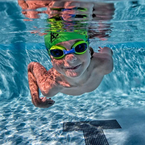 Miniatura 4 de A3 Flex Youth Swim Goggles 3-10 Leak-Free & Comfortable Kids Swim Goggles Easy Adjust Split Head Straps Aqua/Amarillo
