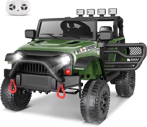Miniatura 10 de Hikole Auto de paseo de 24 V con control remoto, vehículos a pilas para niños y niñas, motores mejorados de 2 × 200 W, camión con ruedas eléctricas