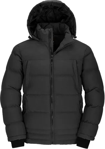 Miniatura 10 de Wantdo - Chaqueta acolchada impermeable para hombre, con capucha, de invierno