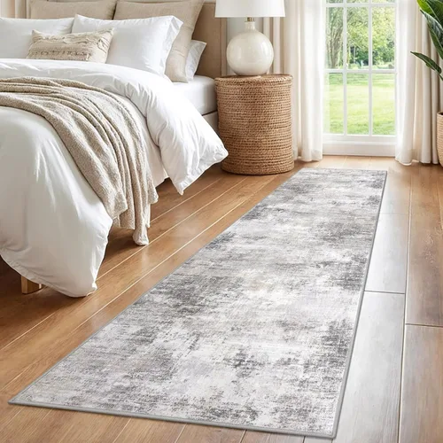 Miniatura 158 de IOHOUZE Alfombra abstracta lavable de 3 x 12 pies para pasillos, antideslizante para cocina, camino de entrada de lana sintética para interiores