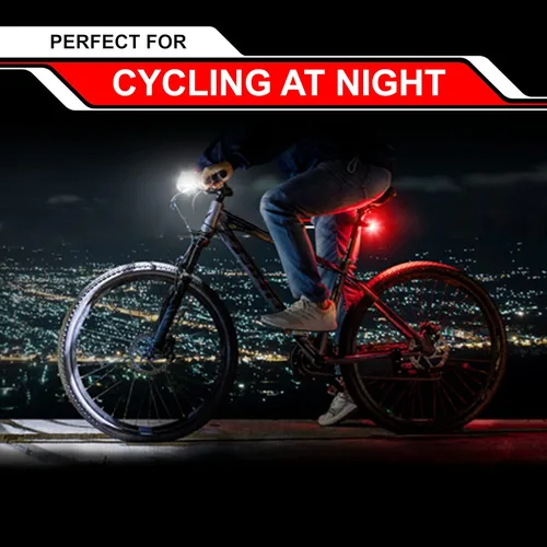 Miniatura 8 de Bike Lights for Night Riding, USB Rechargeable Front and Back Lights, LED Bicycle Headlight and Tail Light Set, Water Resistant Bike Lights