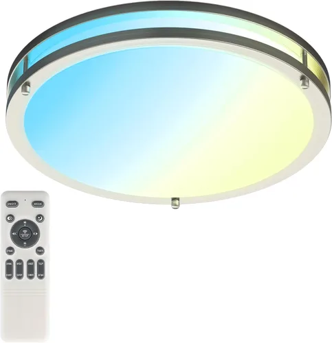 Miniatura 13 de Kalium - Lámpara de techo LED con control remoto de 10 pulgadas, lámpara de techo empotrada, 18W 3000K-6000K temperatura de color ajustable